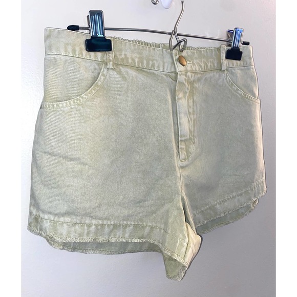 Young fabulous and broke high rise soft green raw hem shorts medium 0017 - Picture 5 of 7